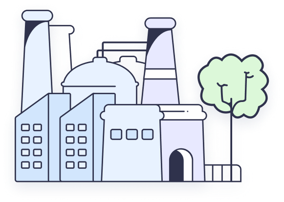 ilustração de controle de ponto para fábricas e indústrias